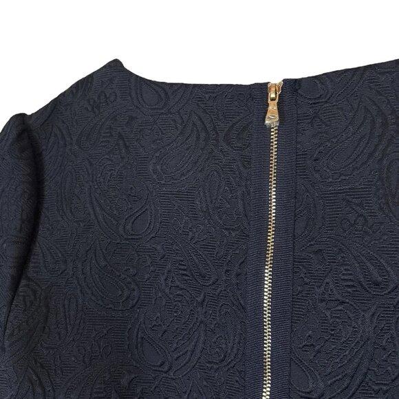 New Cynthia Steffe Textured Paisley Cocktail Mini Dress Dark Navy Blue Size 2 - Picture 6 of 10